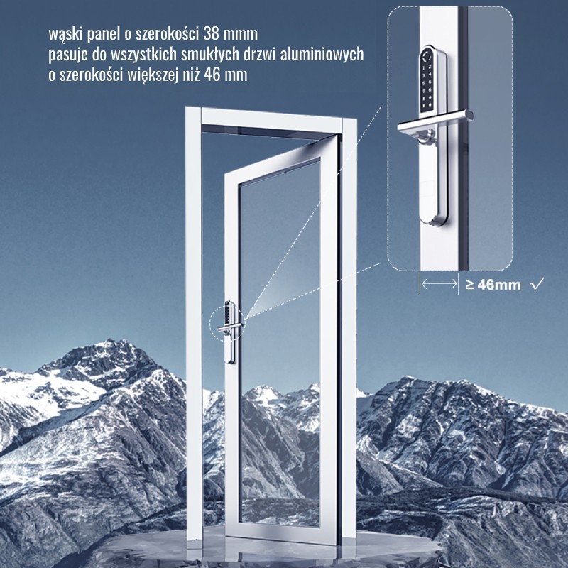 Zamek elektroniczny do drzwi Smart Door Lock Premium DR33F Silver